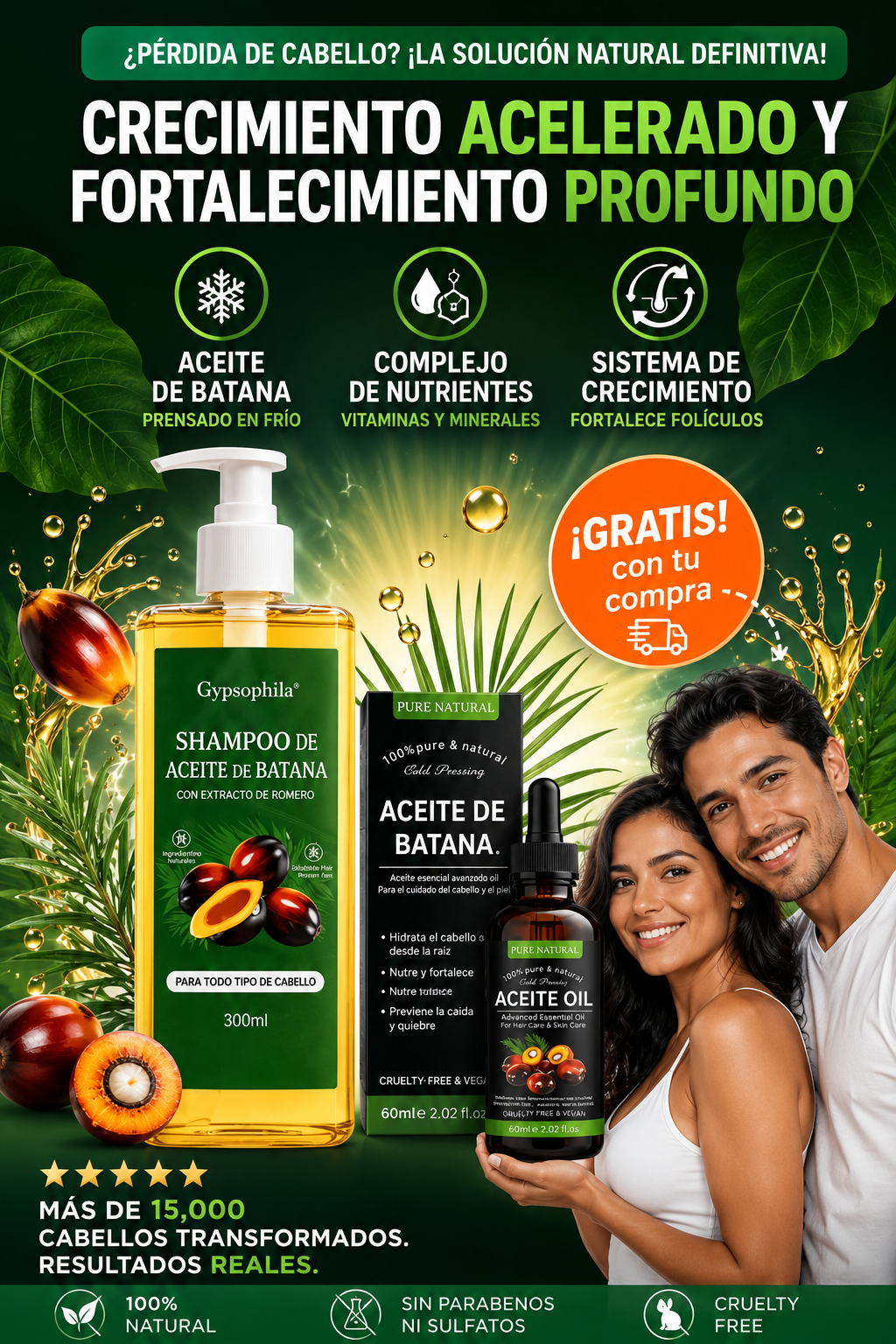 Shampoo Batana x300 ML Aceite Batana Combo
