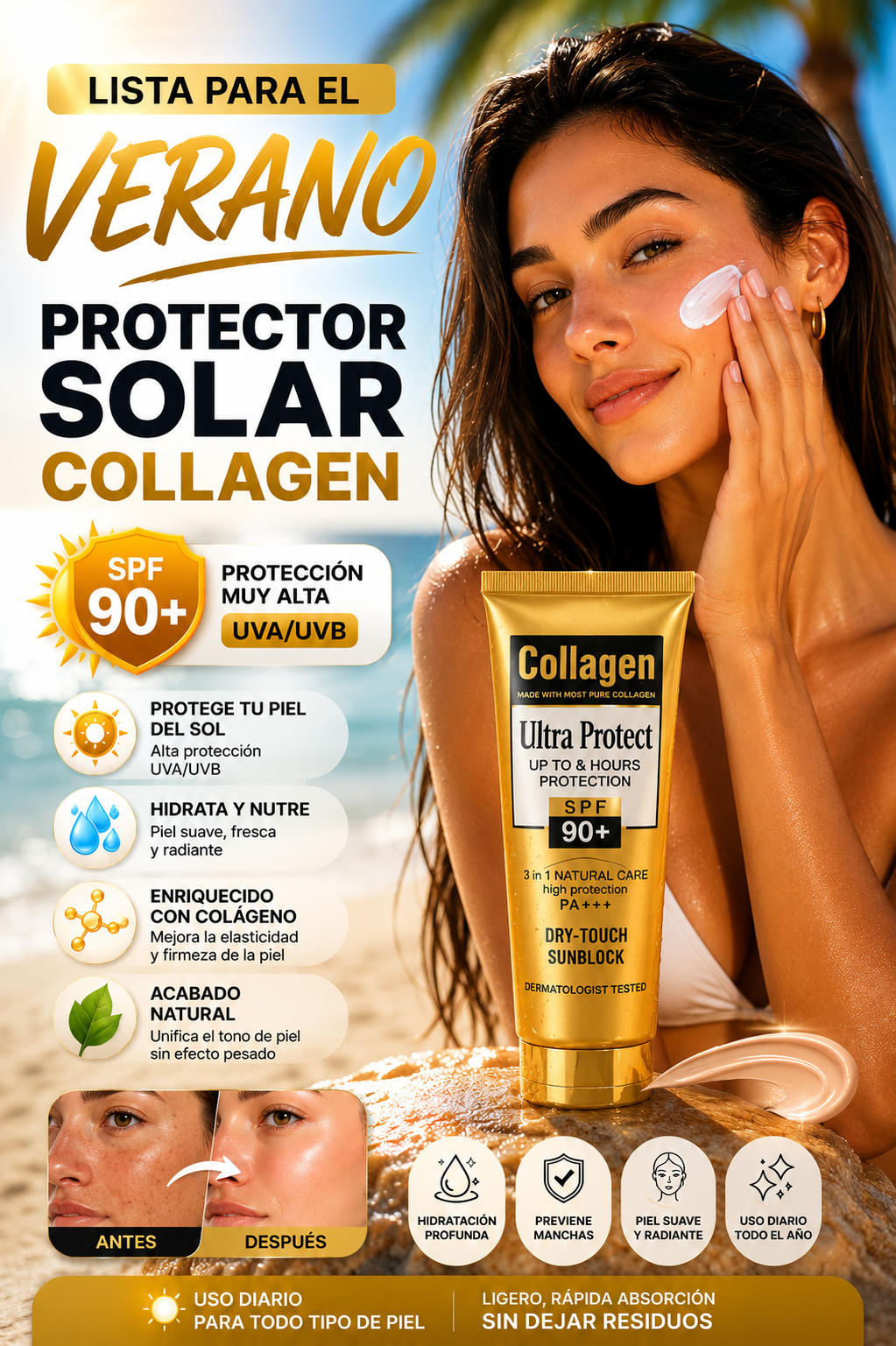 PROTECTOR SOLAR MAS COLAGENO (CON COLOR