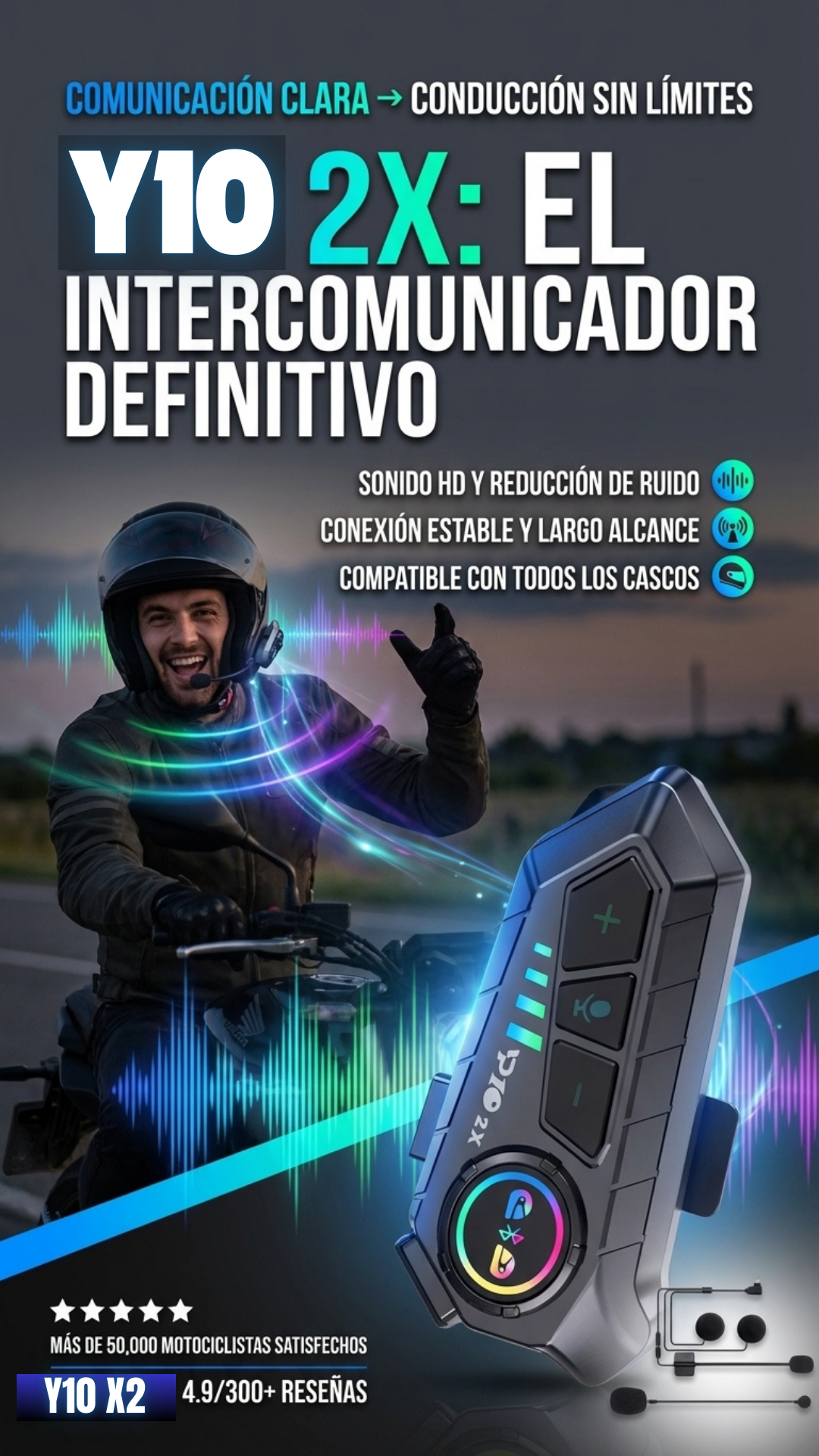Intercomunicador Bluetooth Para Casco