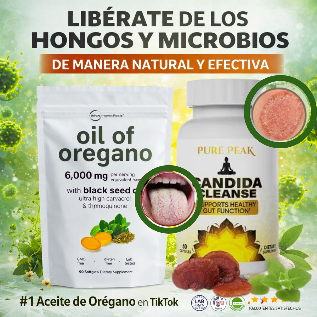 Combo Antihongos Intestinal - Candida Cleanse + Oil of Oregano